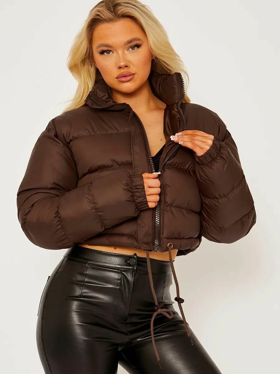 Women zippered padded coat 7