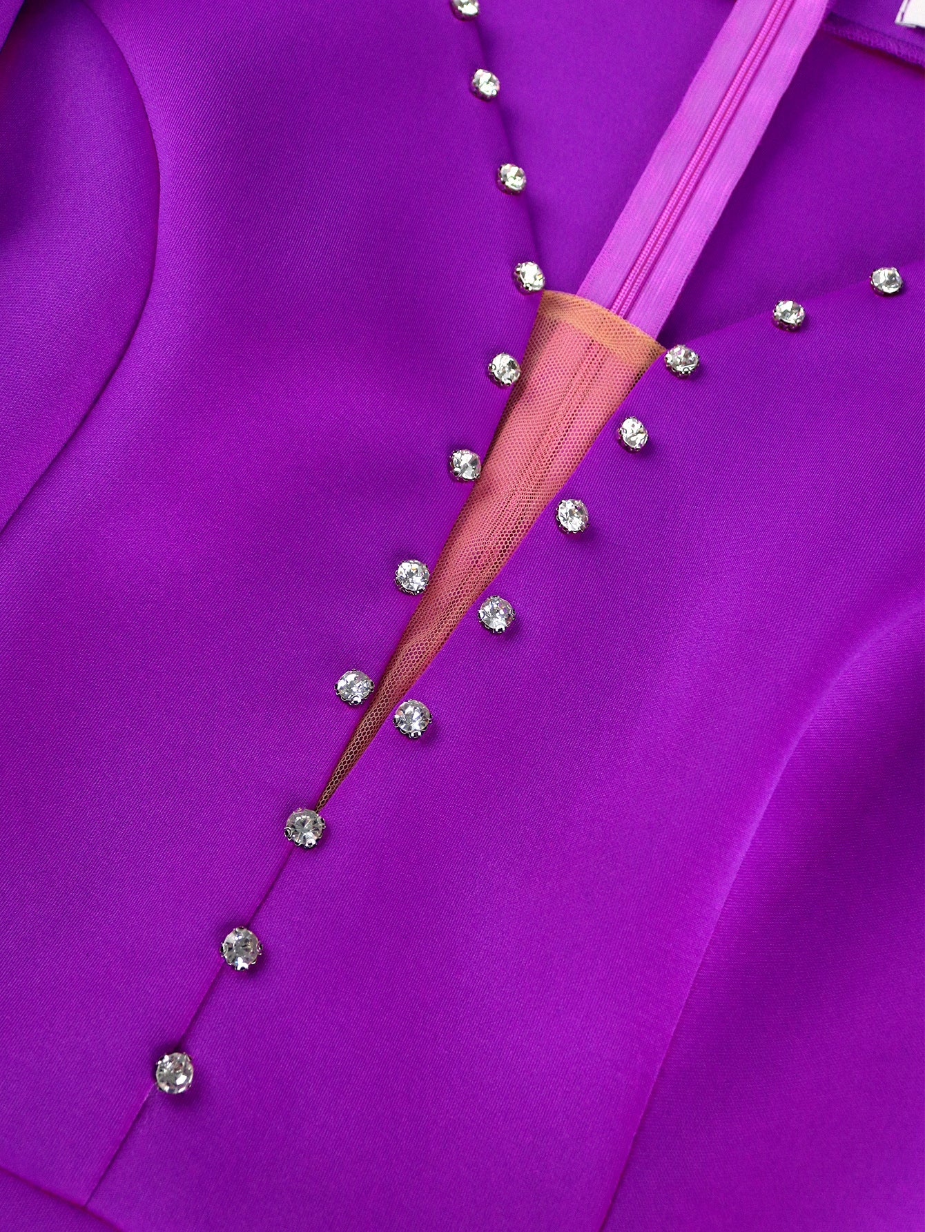 Women spring studded V neck Elegant party Ruffle Sleeve dress 12