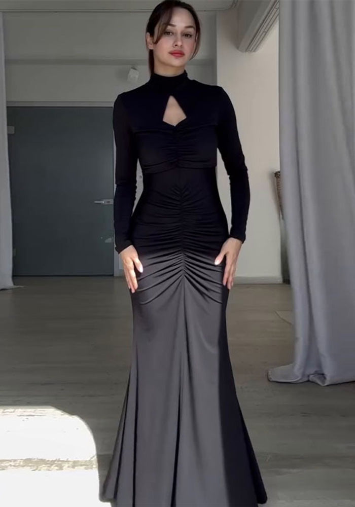 Autumn Slim Backless Slim Waist Bodycon Dress