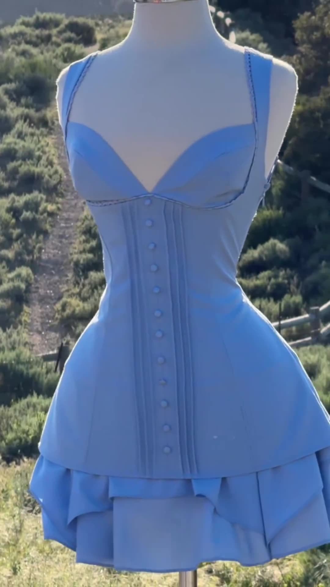 Sexy Low Back Slim Waists Lace-Up Strap Slim Waist Mini Dress 10