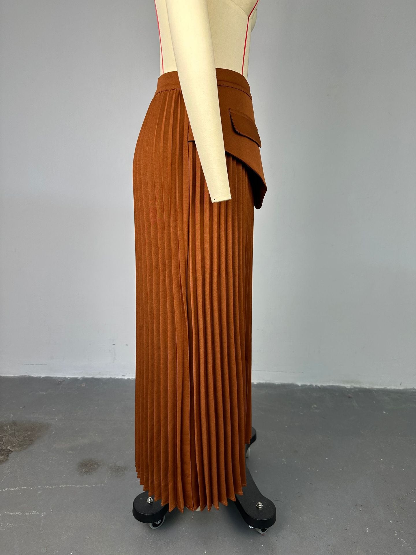 Women Summer Irregular Lace Pleated Skirt 8