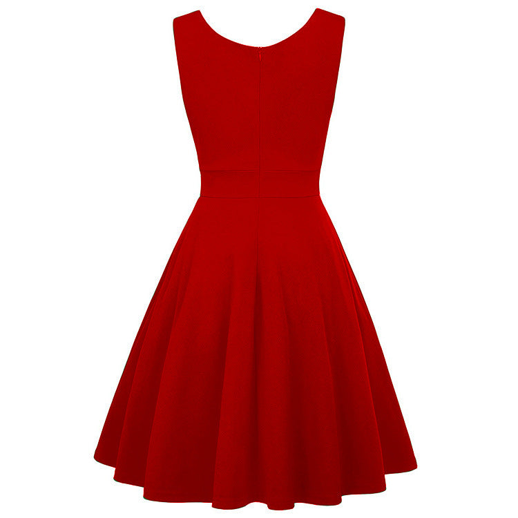 Plus Size Women Hepburn Style Cocktail Dress 12