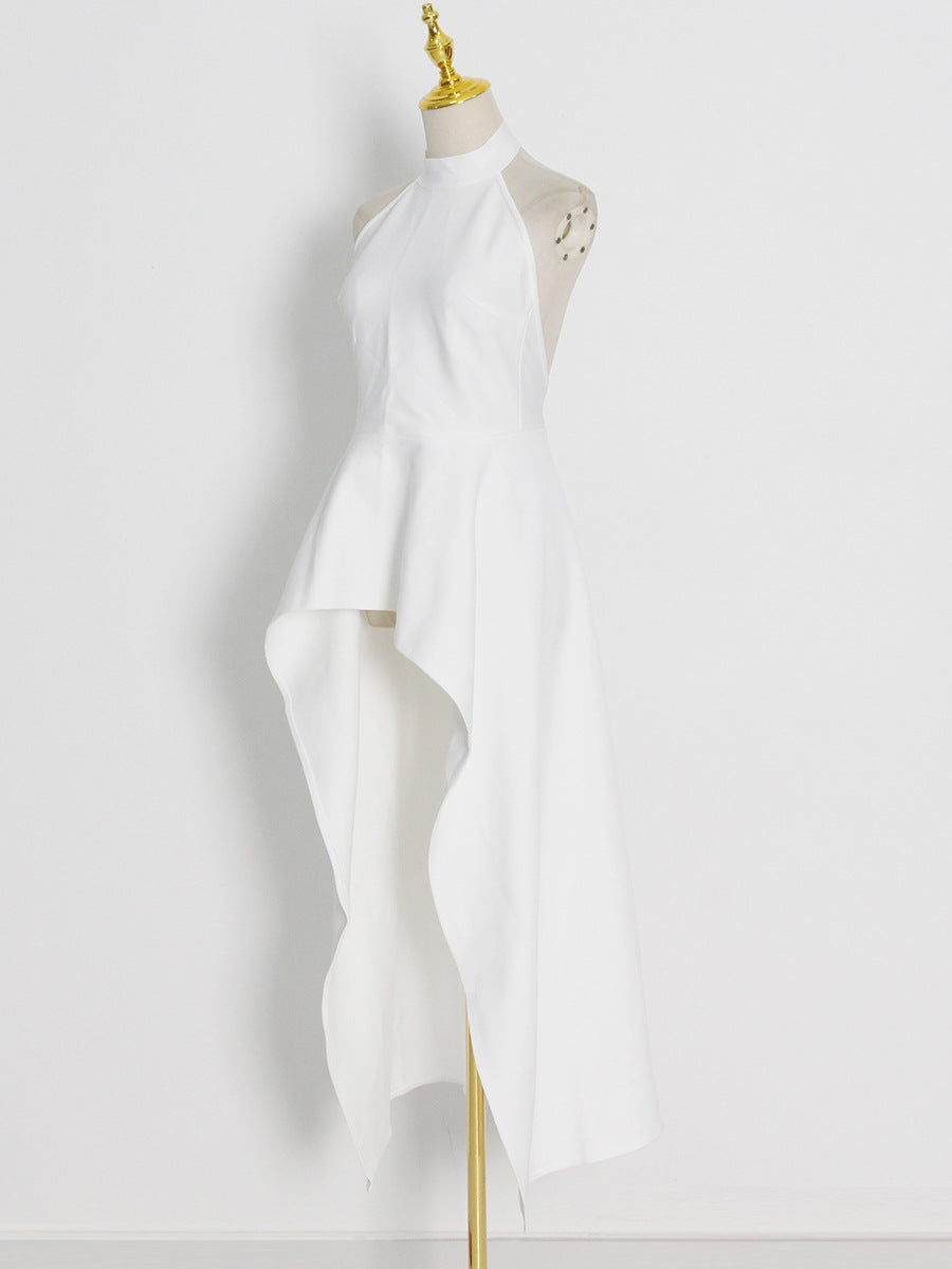 Fashion Two-Piece Spring Round Neck Sleeveless Slim Waist Irregular Two Piece Set 14