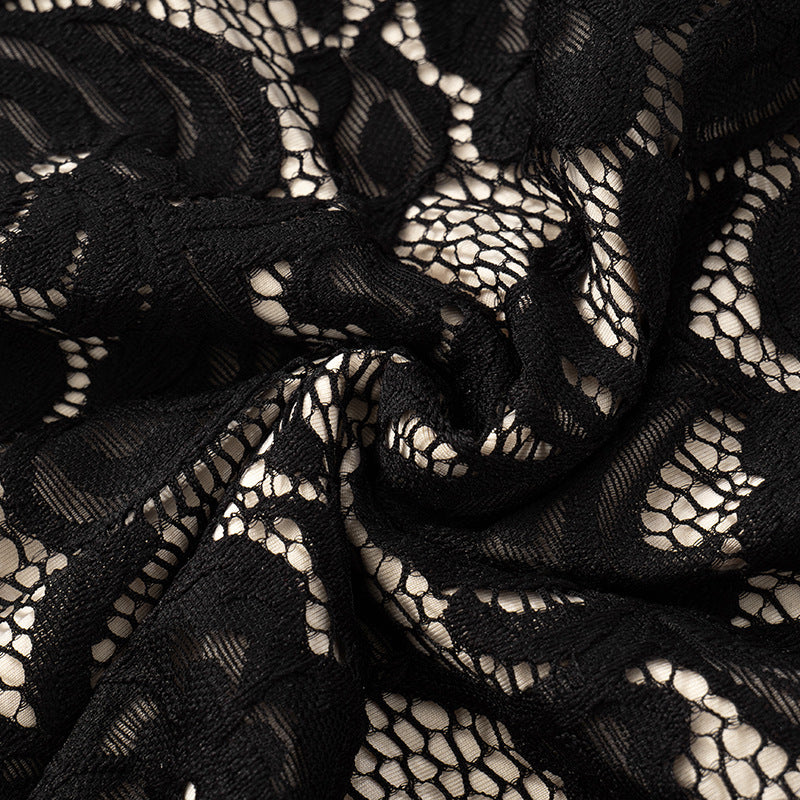 Women Summer Lace Streamer Strapless Bodycon Dress 19