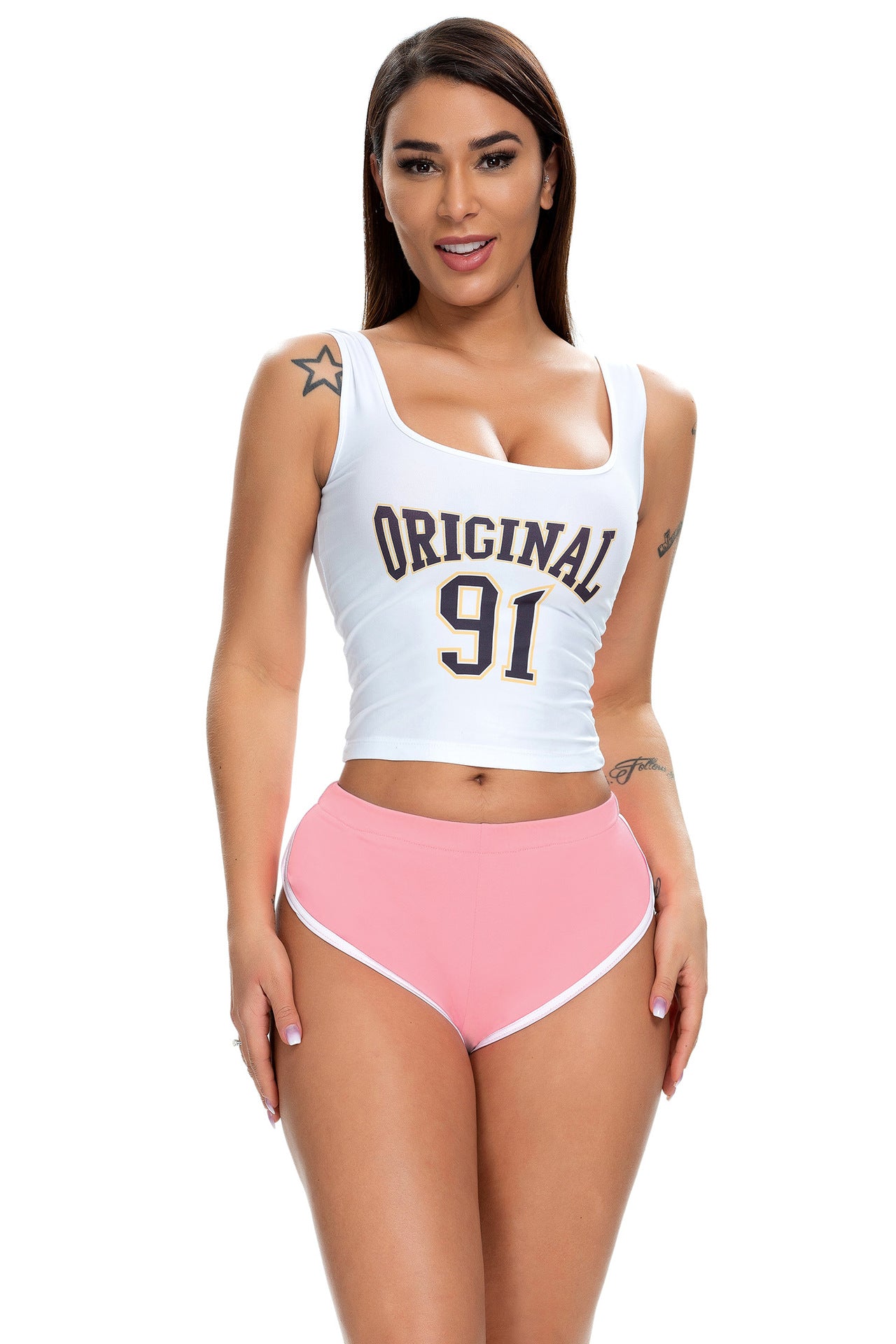 Summer Women's Sexy Running Stretch Sports Yoga Fitness Shorts 22