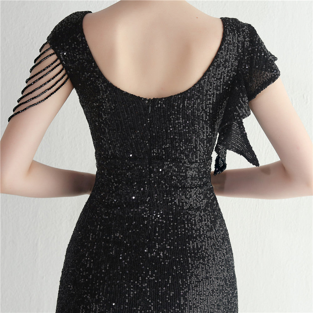 Beaded Sequin Nightclub Party Sexy Bodycon Short Dress 23