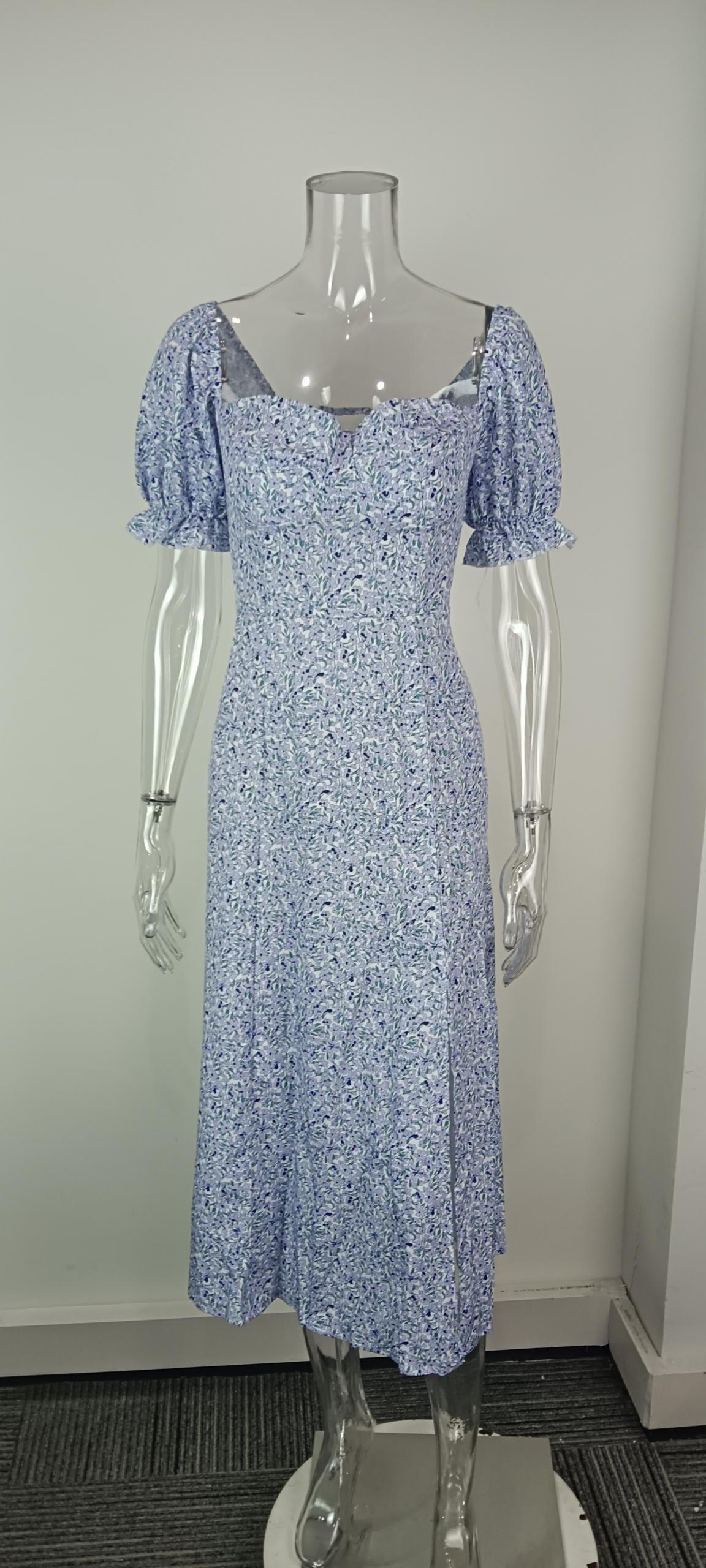 Women Summer Elegant Floral Off-Shoulder Dress 10