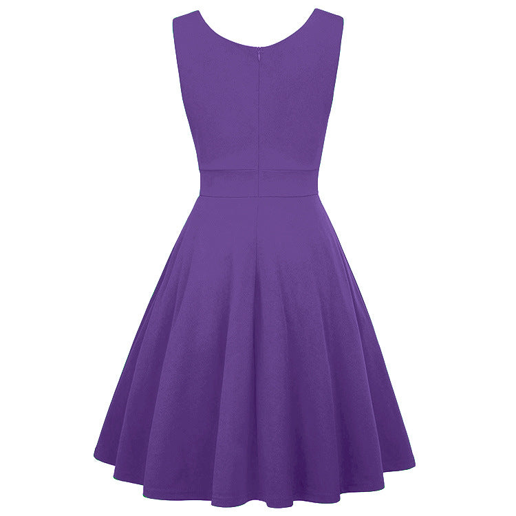 Plus Size Women Hepburn Style Cocktail Dress 7