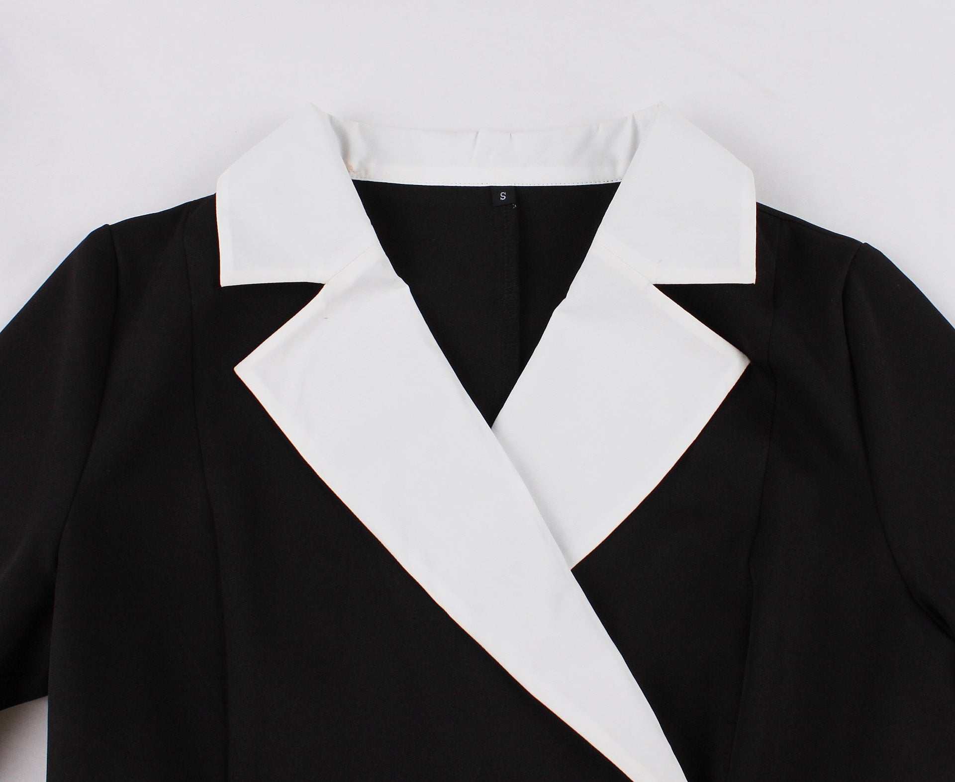 Women's Slim Fit Slim Waist High-End Color-Block Office Chic Maxi Dress for Summer 6