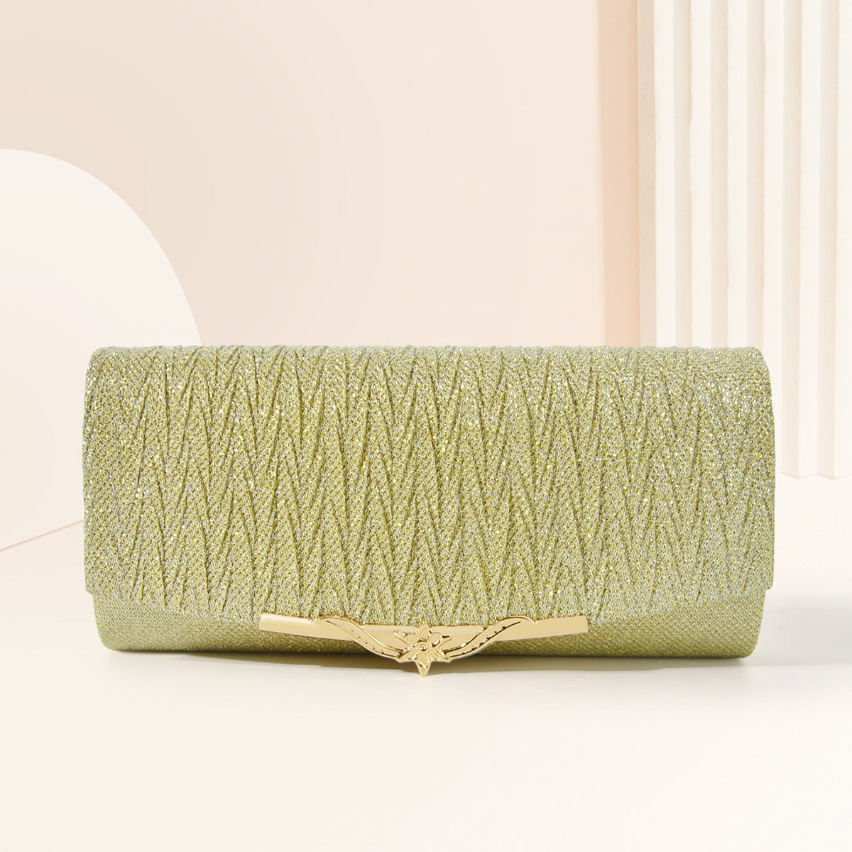 Clutch Shoulder Crossbody Women's Evening Bag Pleated Rectangular Evening Bag 12