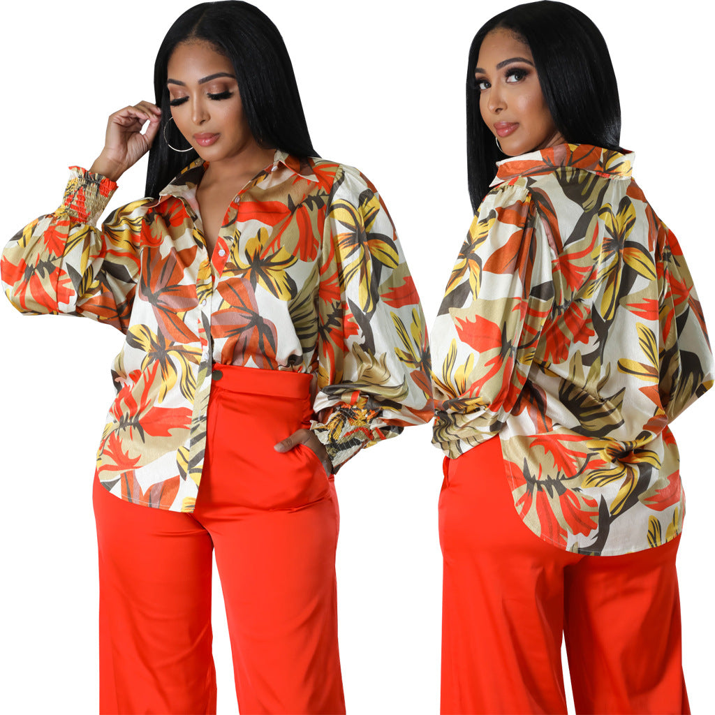 Sexy Fashion Digital Printing Multicolor Women's Shirt 3