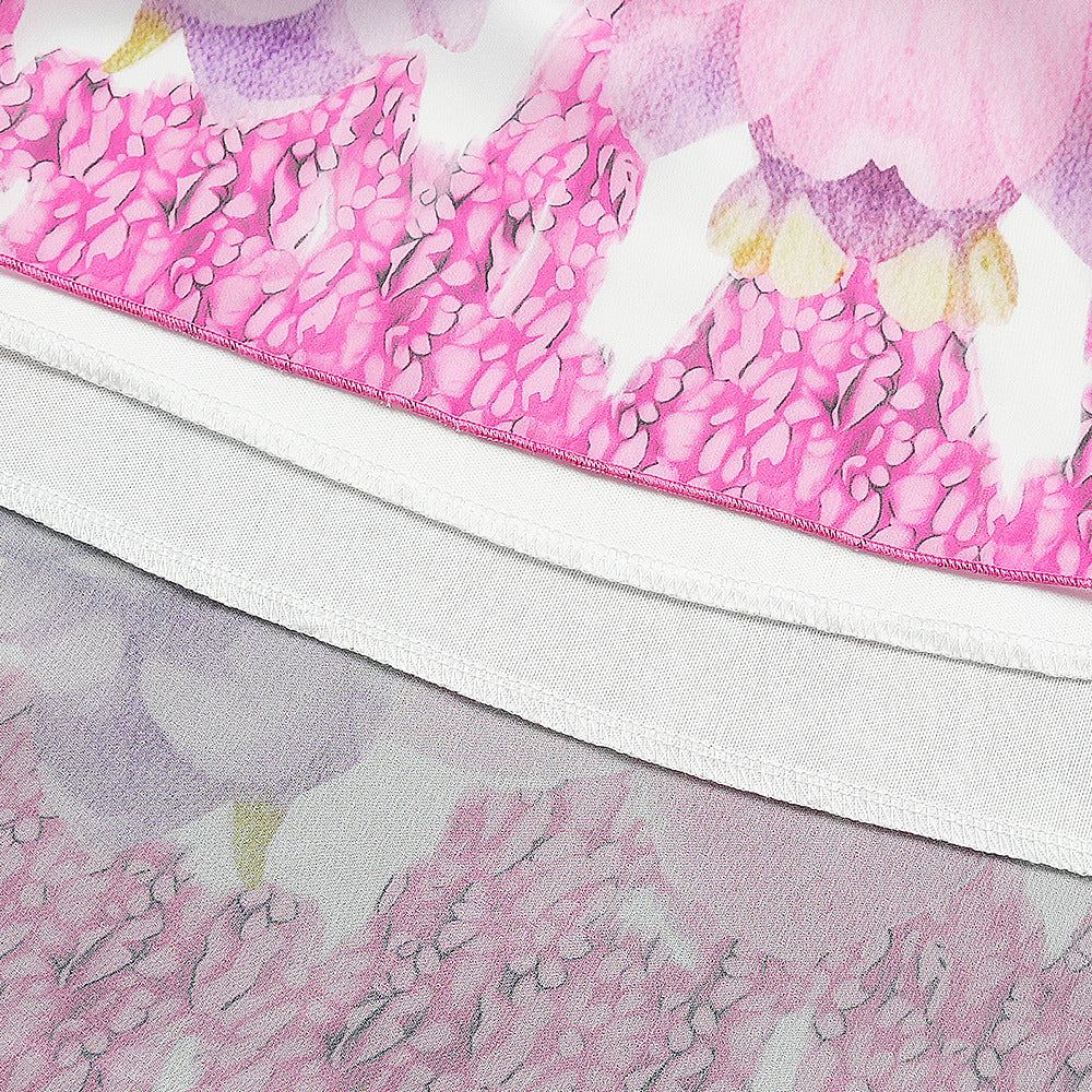 Muslim Print Chiffon Plus Size Women's Long Dress 19