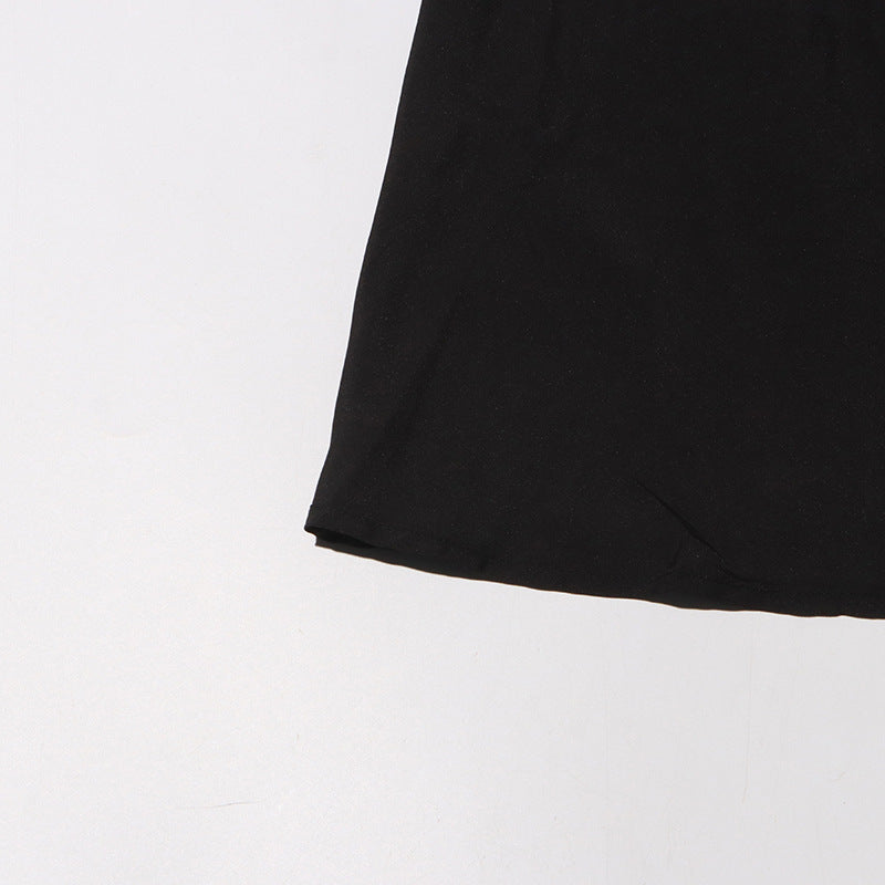 Off-Shoulder Strap Top High-Waist Pleated Skirt Two Piece Set 33