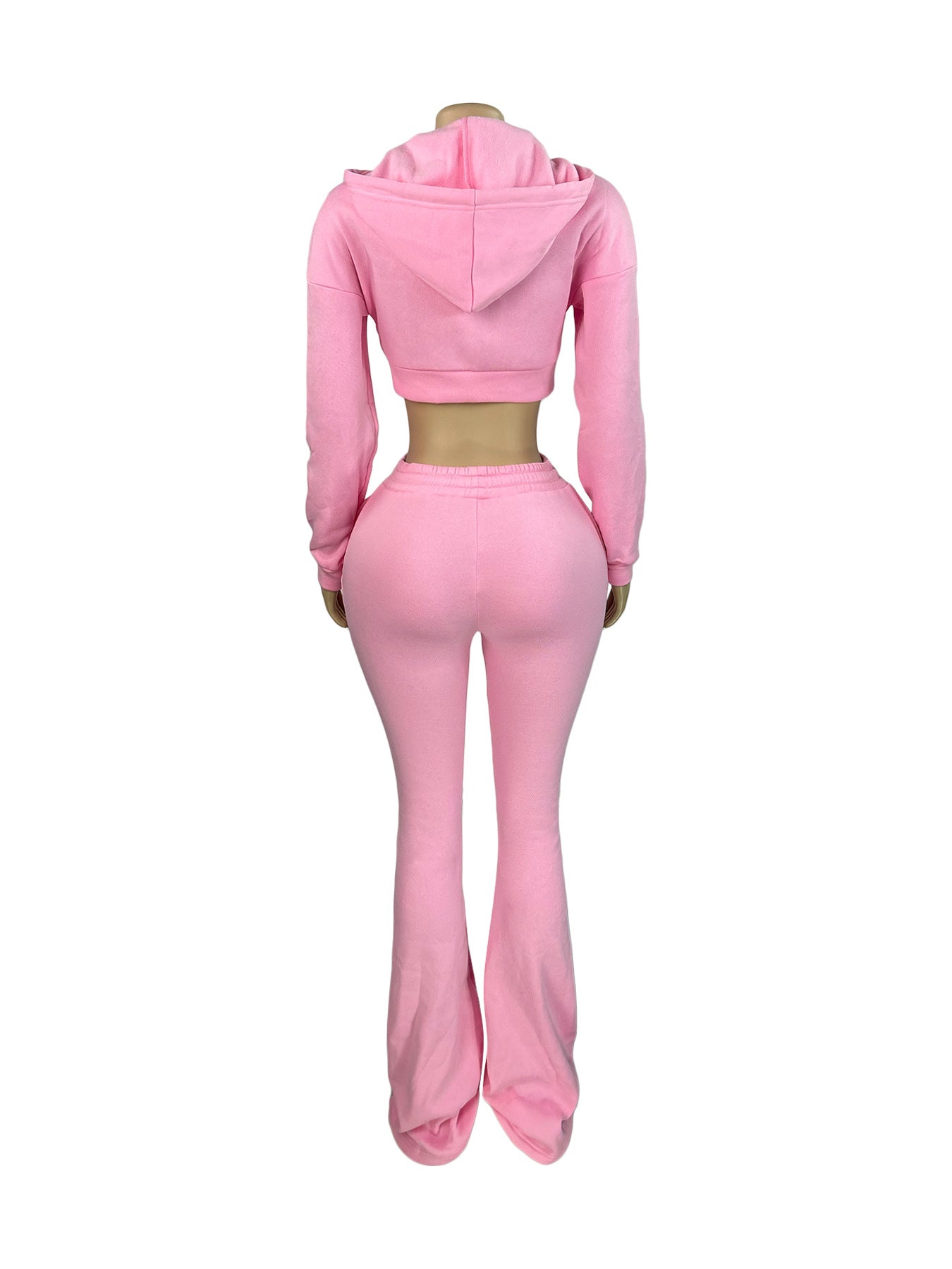 Women Hoodies and Bell Bottom Pants Two-Piece Set 16