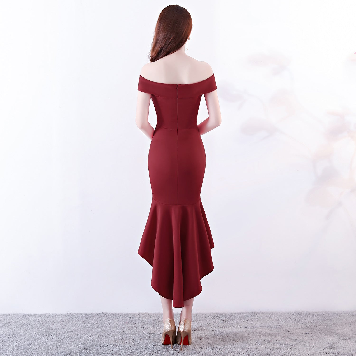 Women Elegant Maxi Off Shoulder Mermaid Evening Dress 18