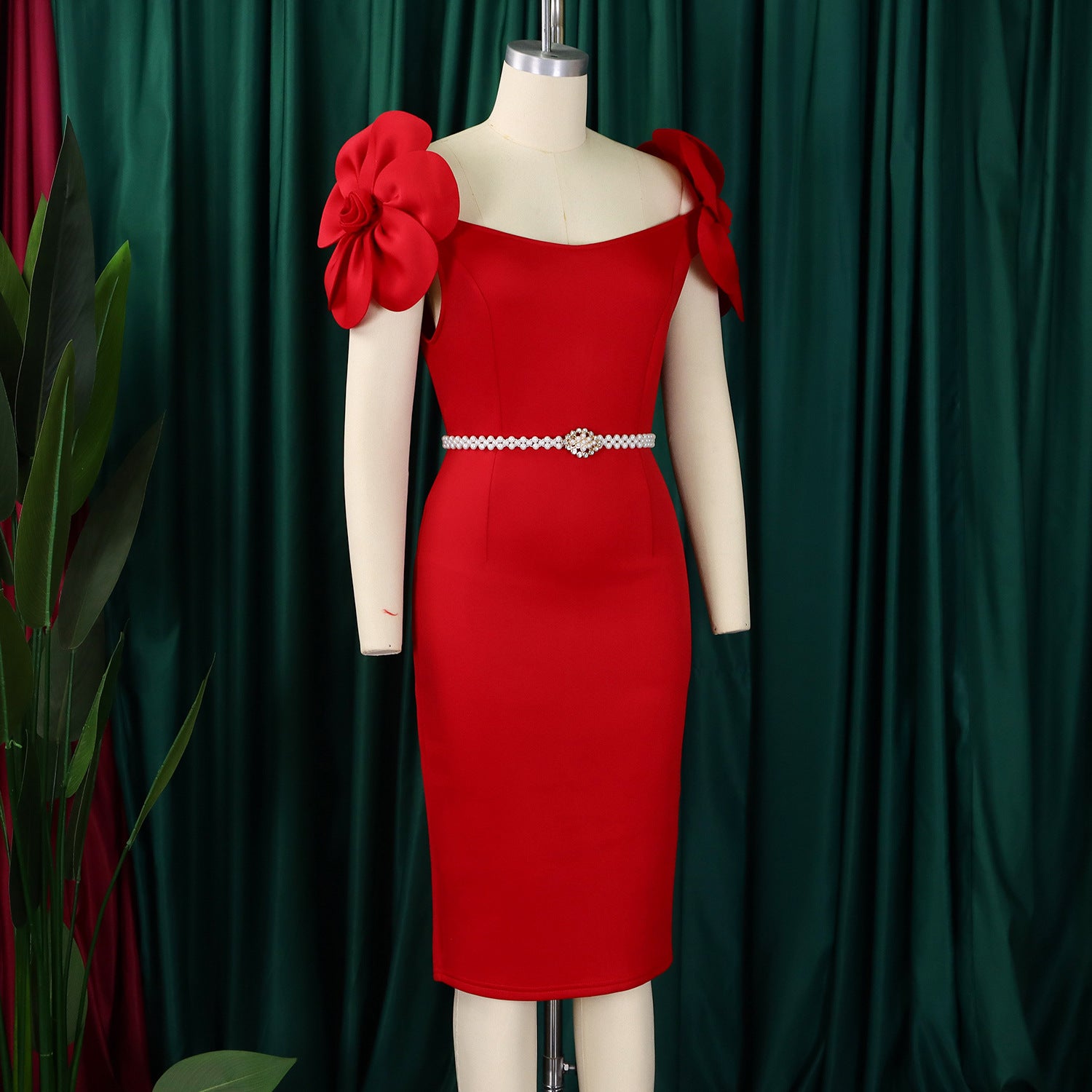 Floral Elegant Off Shoulder Formal Party Dress 18