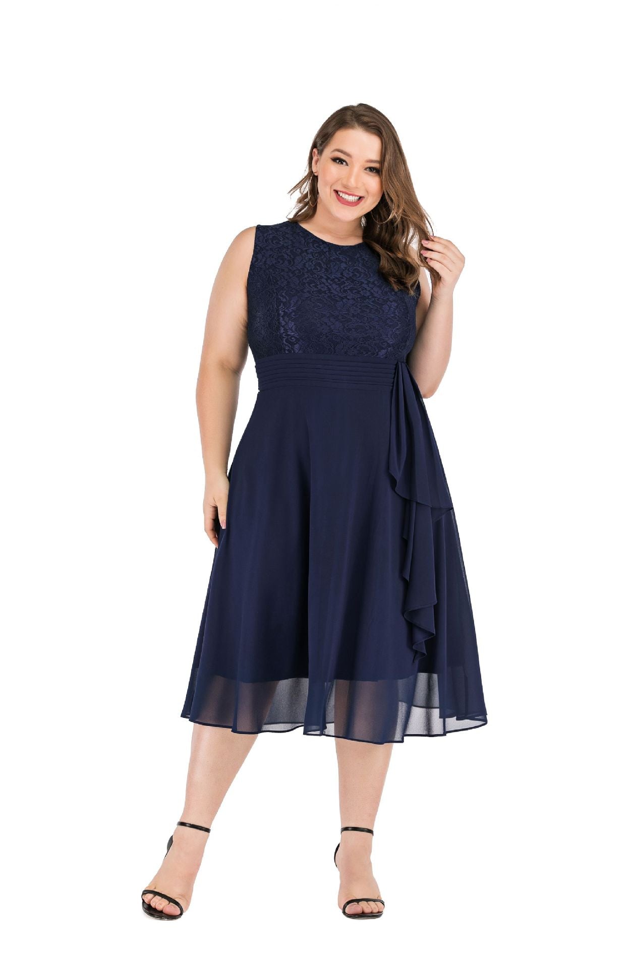 Women chiffon lace dress 67