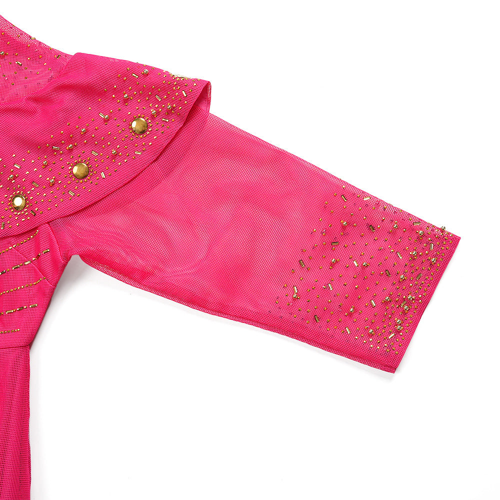 Plus Size Women African Beaded Bodycon dress 15