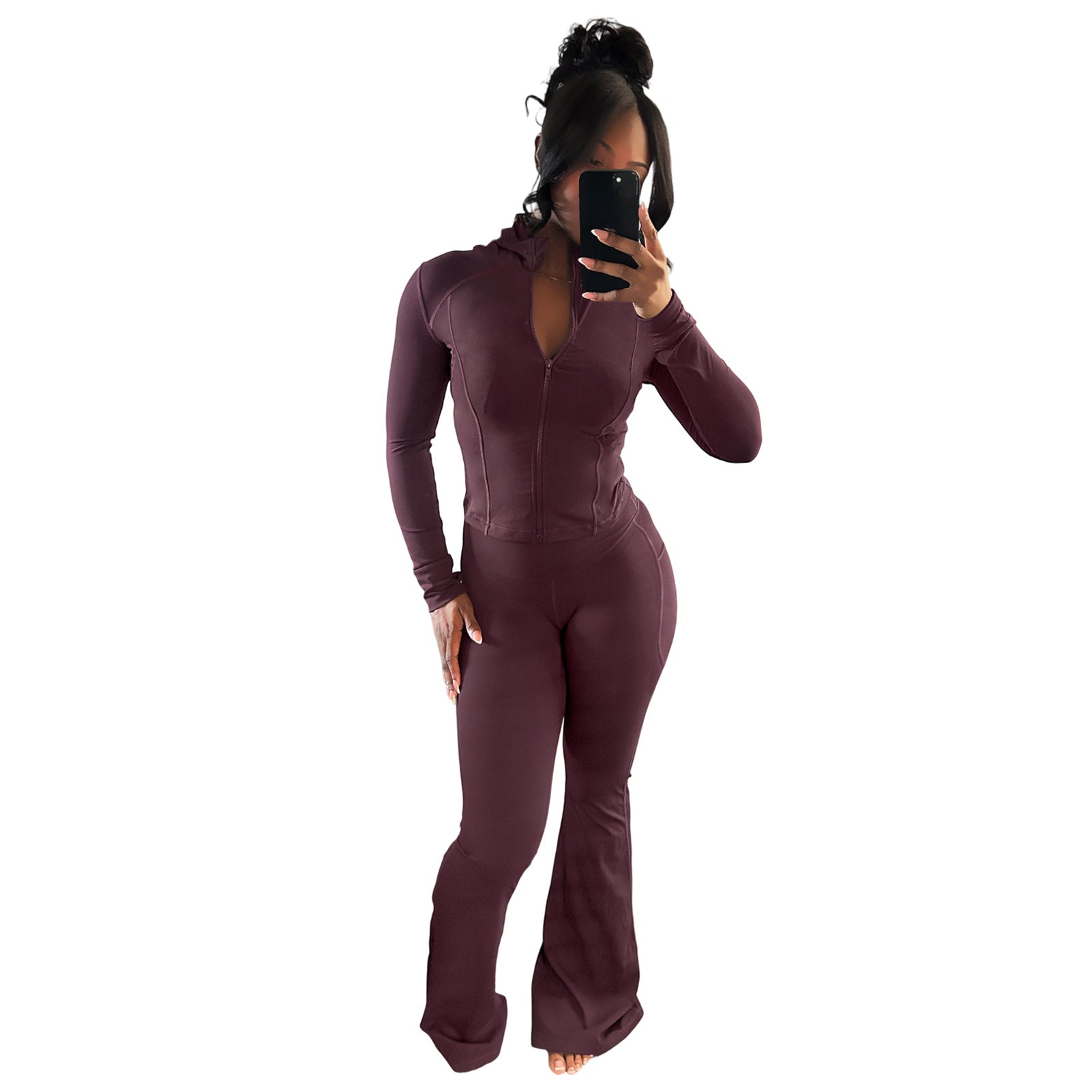 Tight Fitting Quick-Dry Gym Pockets Zipper Yoga Suit Outdoor Running Sportswear 28