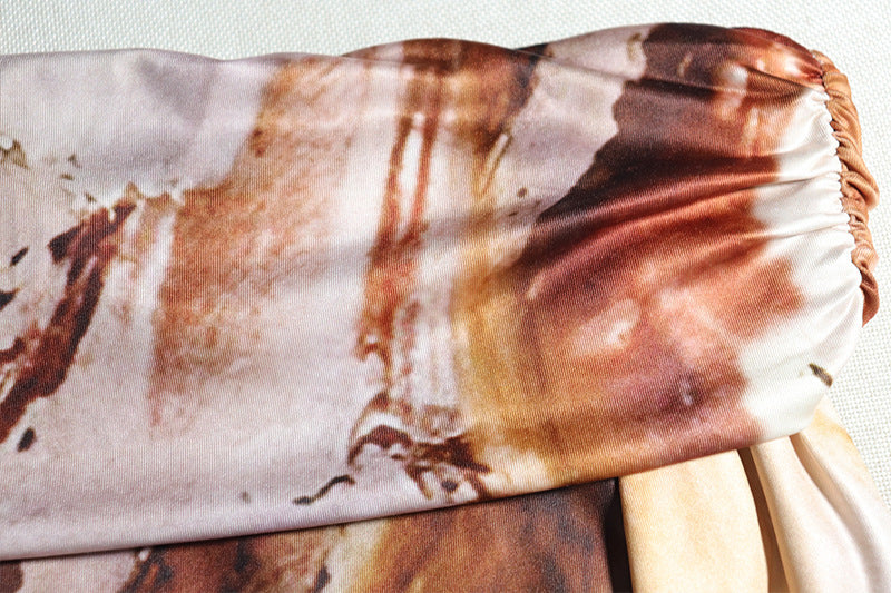 Women's Retro Fashion Print Sexy Off Shoulder Long Sleeve Trendy Dress 14