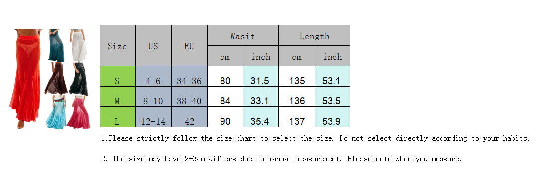 Irregular See-Through Mesh Sexy High-Waisted Long Skirt 20