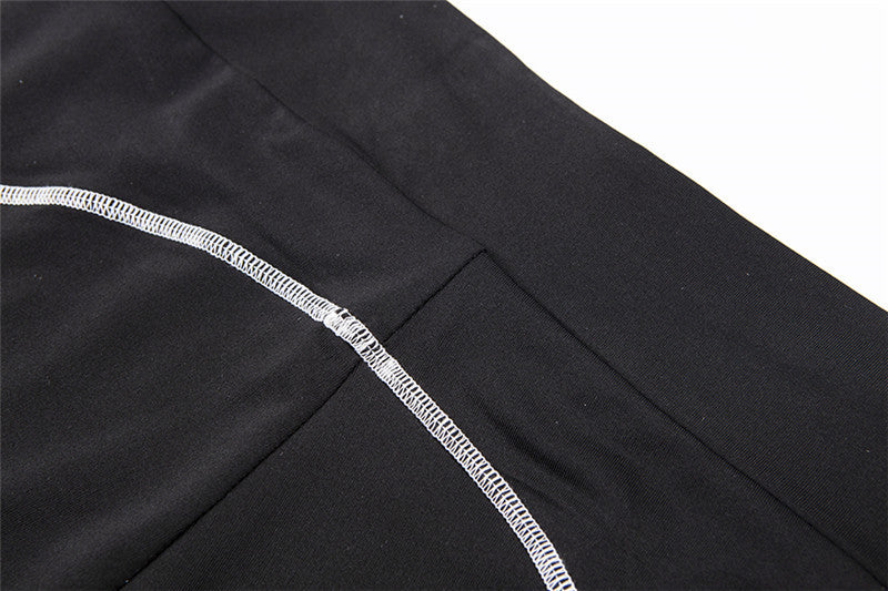 Spring Women's See-Through Mesh Patchwork Printed Slim Long Sleeve Casual two piece pants set 24