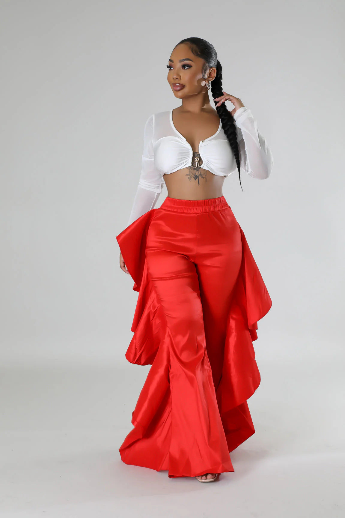 Women ruffle trousers 10