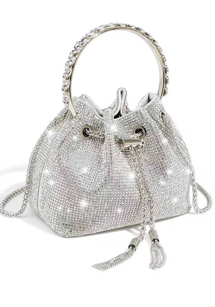 Women's Spring Dinner Full Diamond Chain One-Shoulder Rhinestone Crossbody Bag