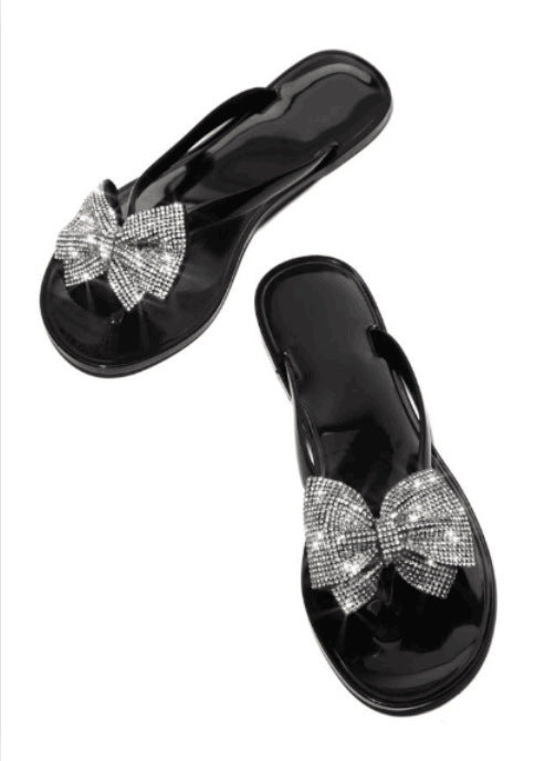 womenbow colored diamonds Slippers 11