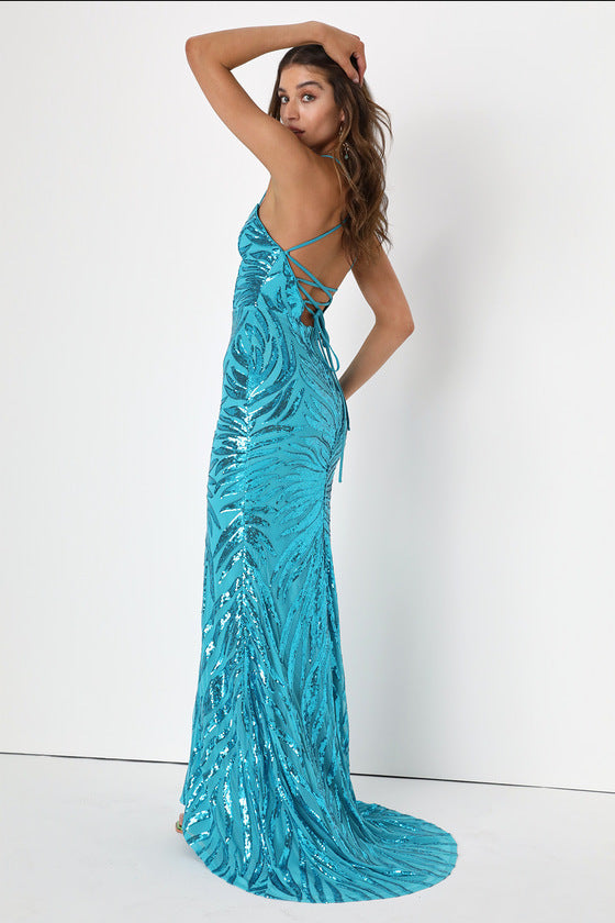 Women Party Sequin Sexy Evening Dress