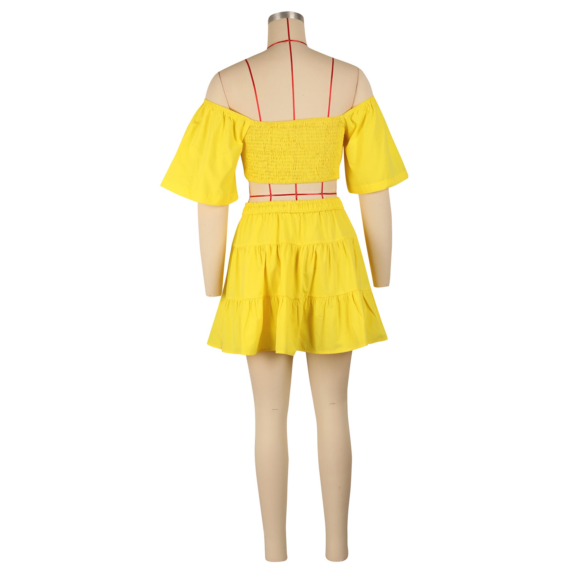 Women's Summer Off Shoulder Ruffles Casual Dress 24