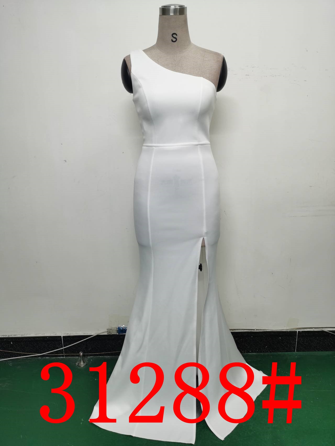 Women Elegant Satin Slit Formal Party Evening Dress 28