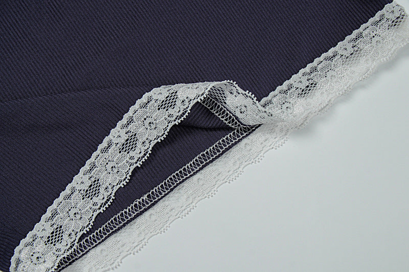 Summer Women's Fashion Sexy Strap Lace Casual Shorts Set 13