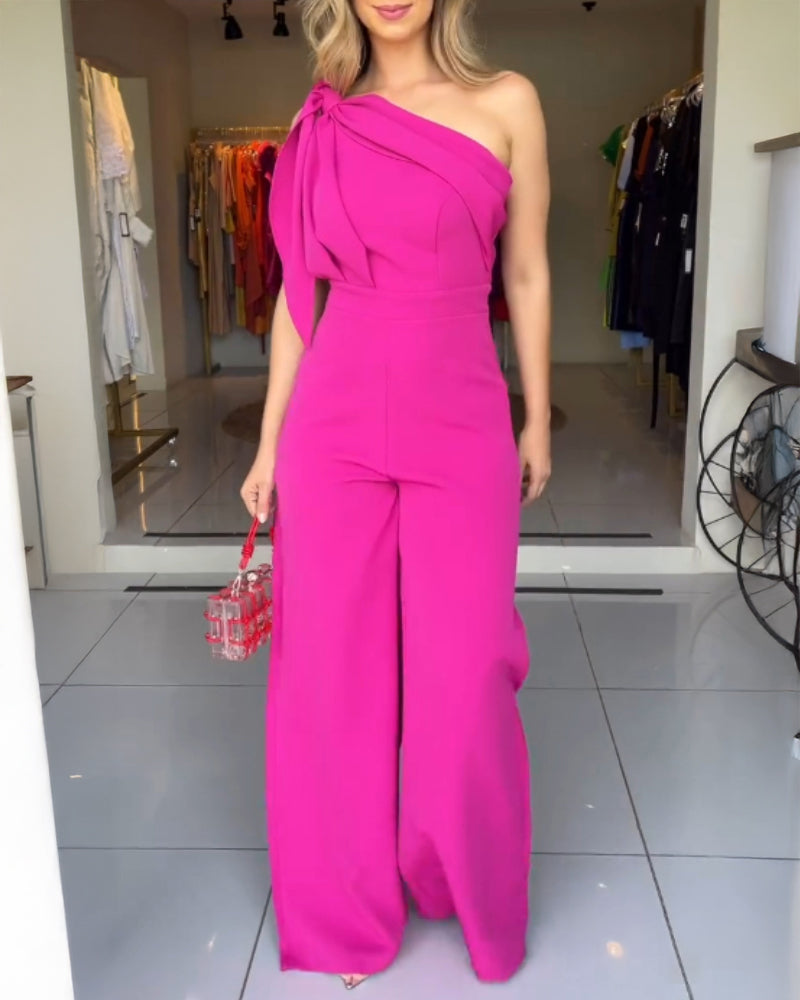 Bow One-Shoulder Jumpsuit 4