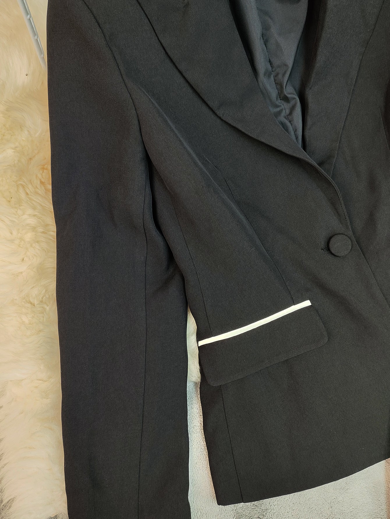 Women Blazer Jacket and Straight-Legged Pants Casual Two-Piece Set 9