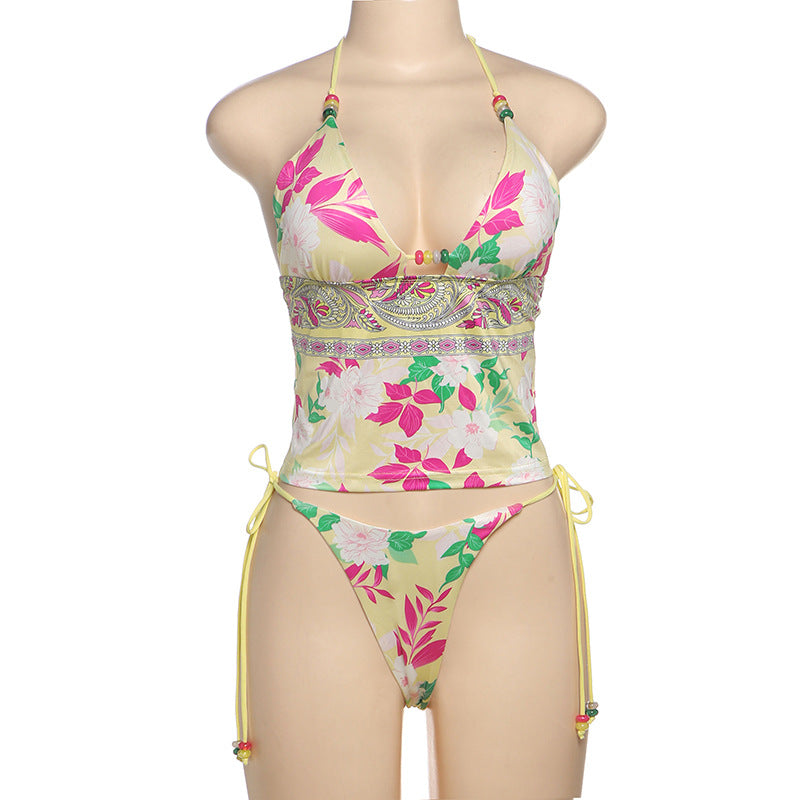 Women Summer Sexy Print Tank Top and Shorts Two Pieces 6