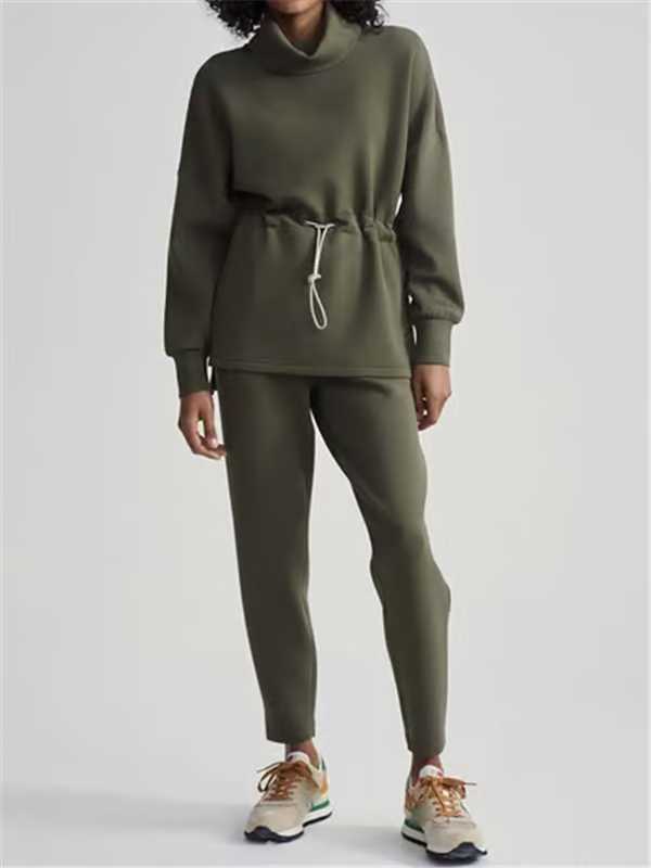 Women Autumn Long Sleeve Top and Pant Two-piece Set 12