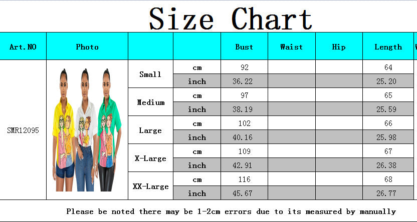 Sexy Fashion Digital Printed Women's Shirt 12