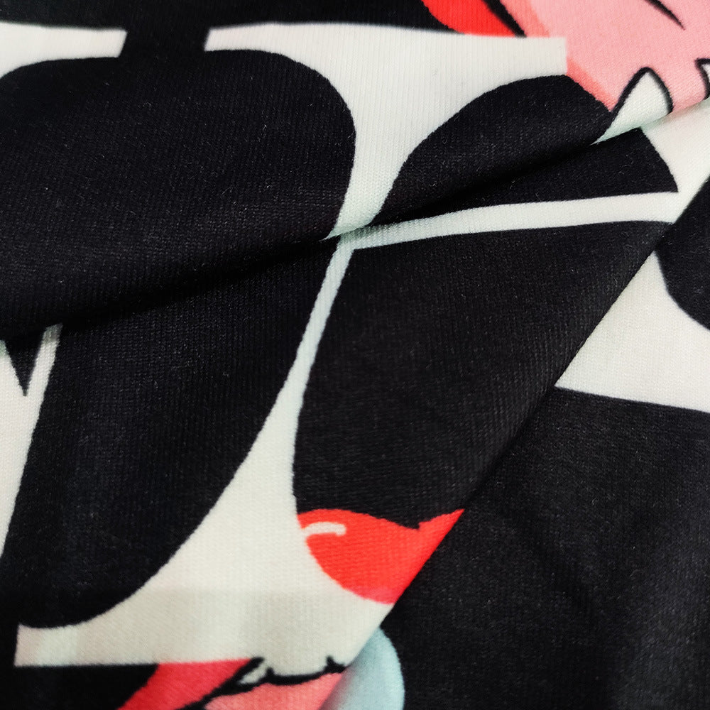 Summer Women's Tight Fitting Stretch Casual Print Shorts 52