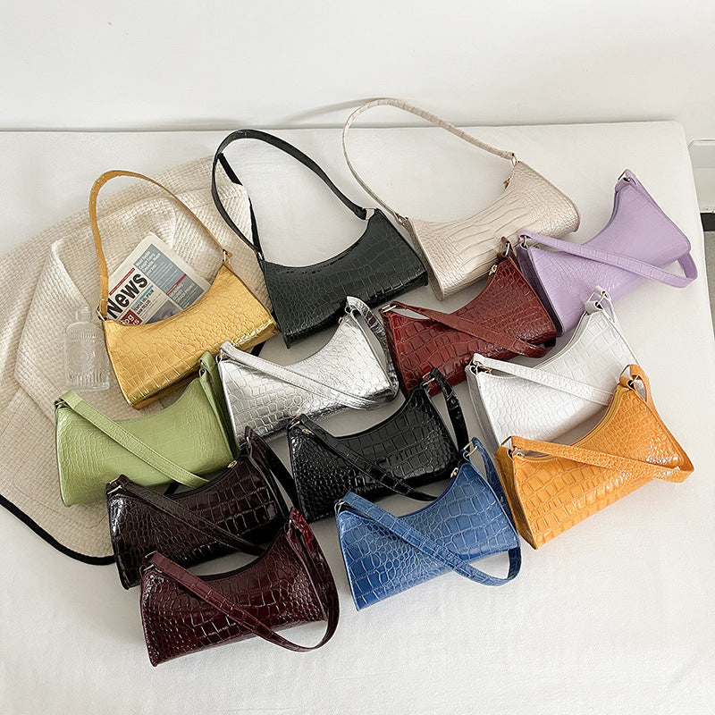 Handheld mini women's bag winter fashion shoulder bag Trendy gradient underarm baguette bag 32