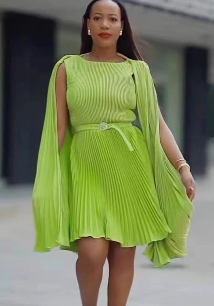 Plus Size Women elegant Solid dress