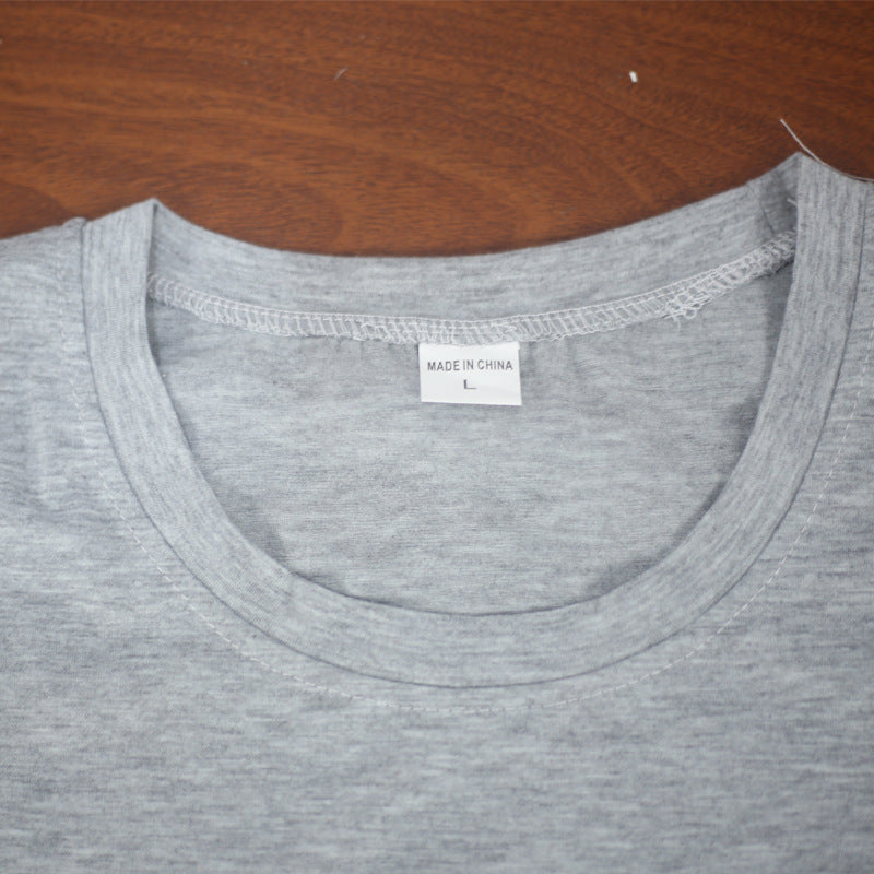 Summer Men'S Solid Color Short-Sleeved T-Shirt Shorts Sports Two Piece Suit 50