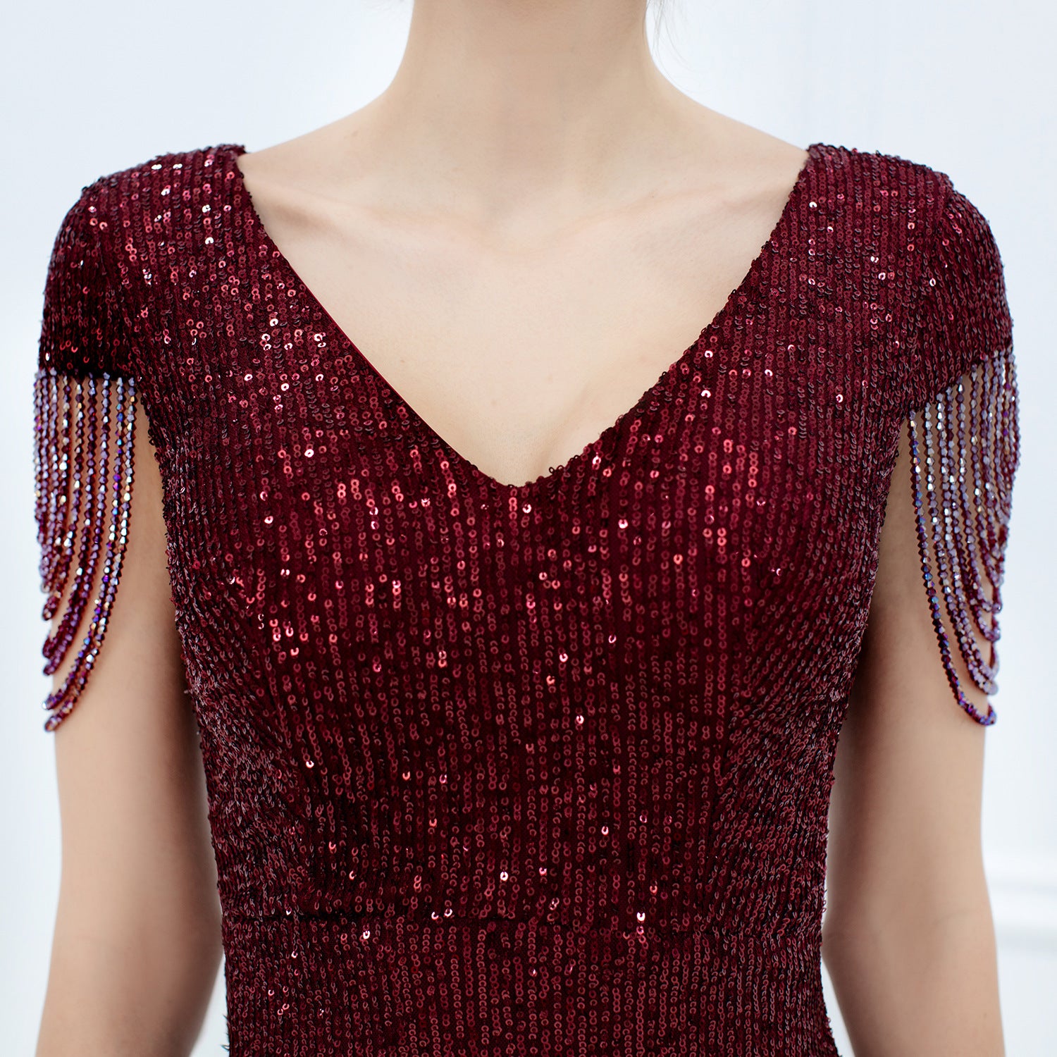 Women Formal Party Elegant Sequin Evening Dress 18