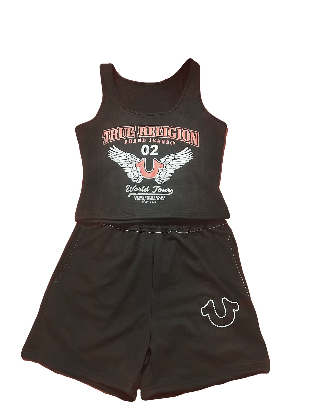 Women Sexy Printed Vest Shorts Two-piece Set 6