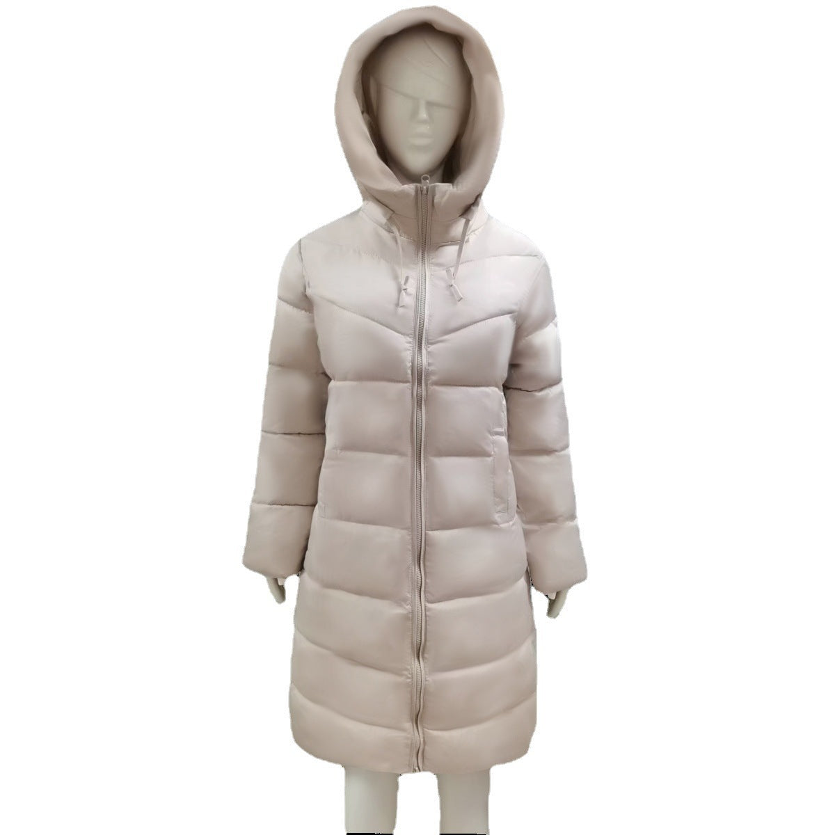 Winter Hooded Women'S Cotton Down Coat Women Long Slim Fit Cotton Padded Jacket Warm Women'S Coat 10