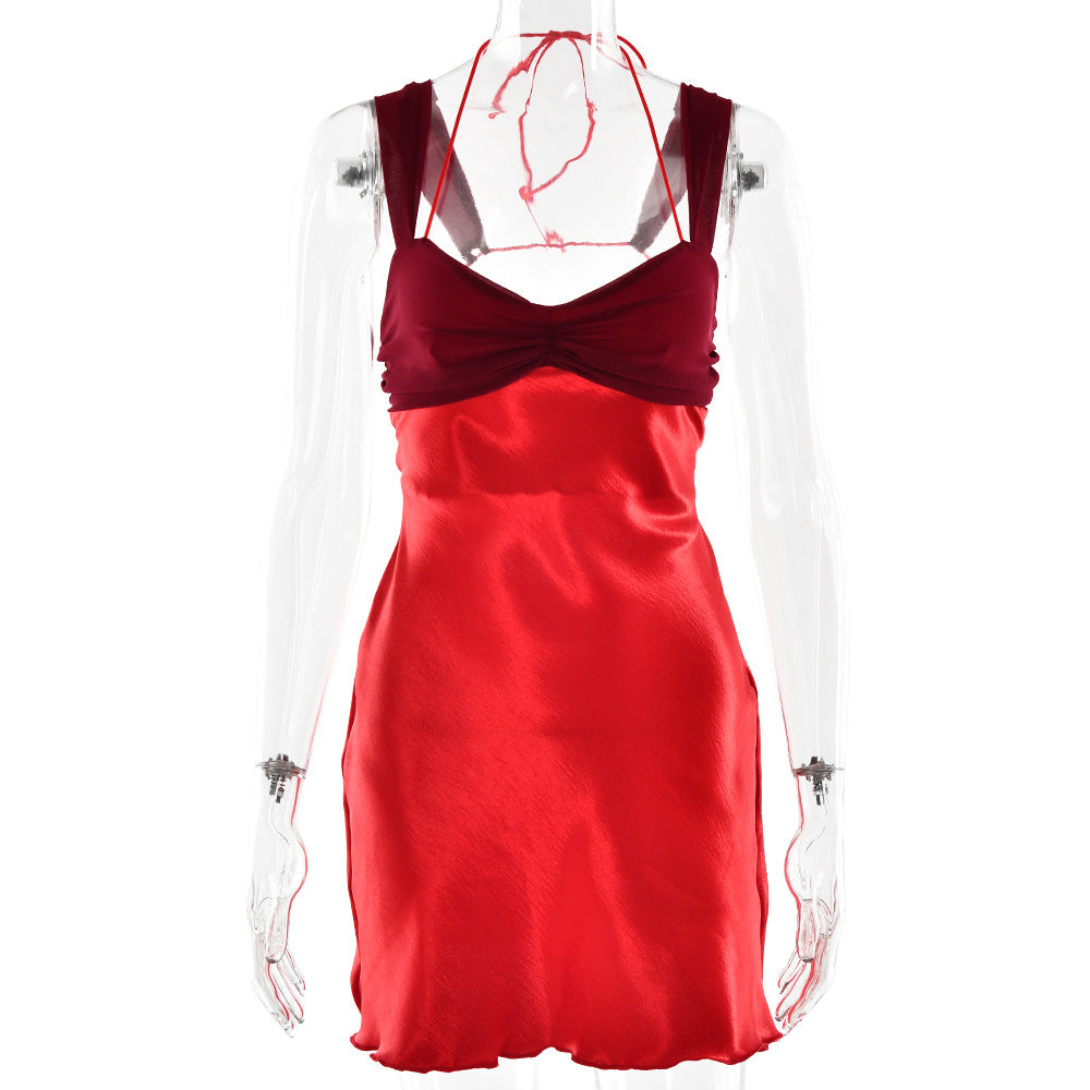 Spring Women's Sexy Low Back Strapless A-line Party Dress 8