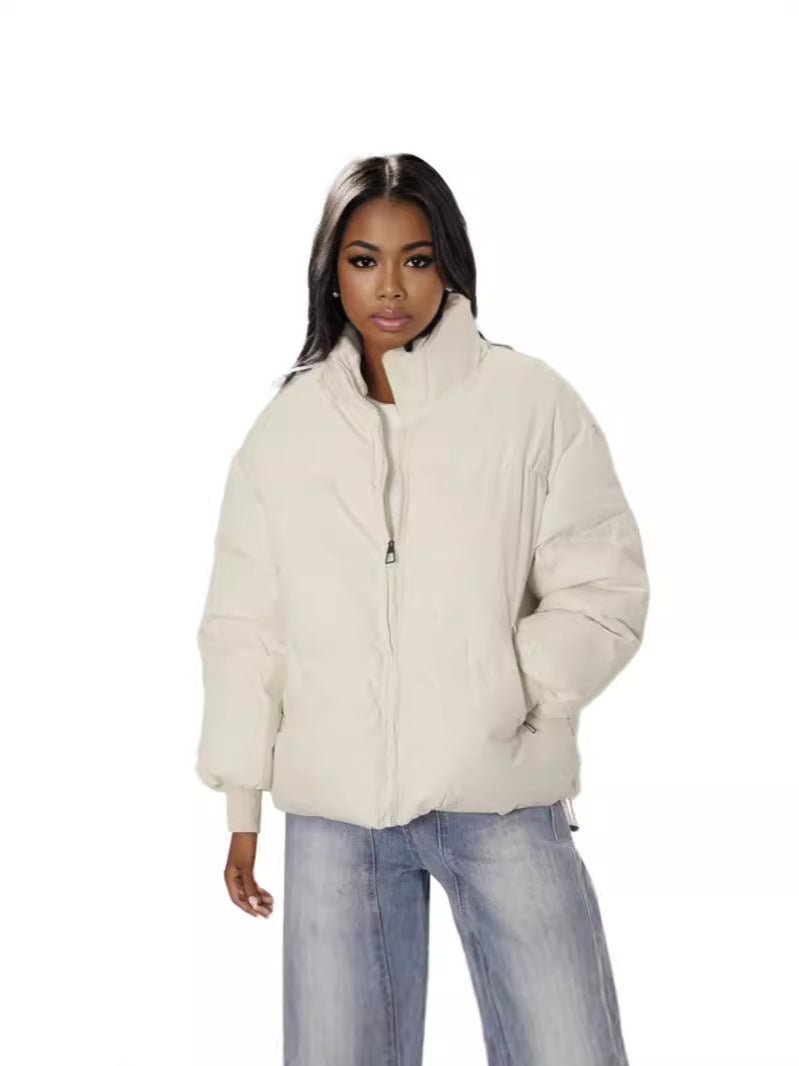 Women long-sleeved high collar zipper warm winter Padding Jacket 9