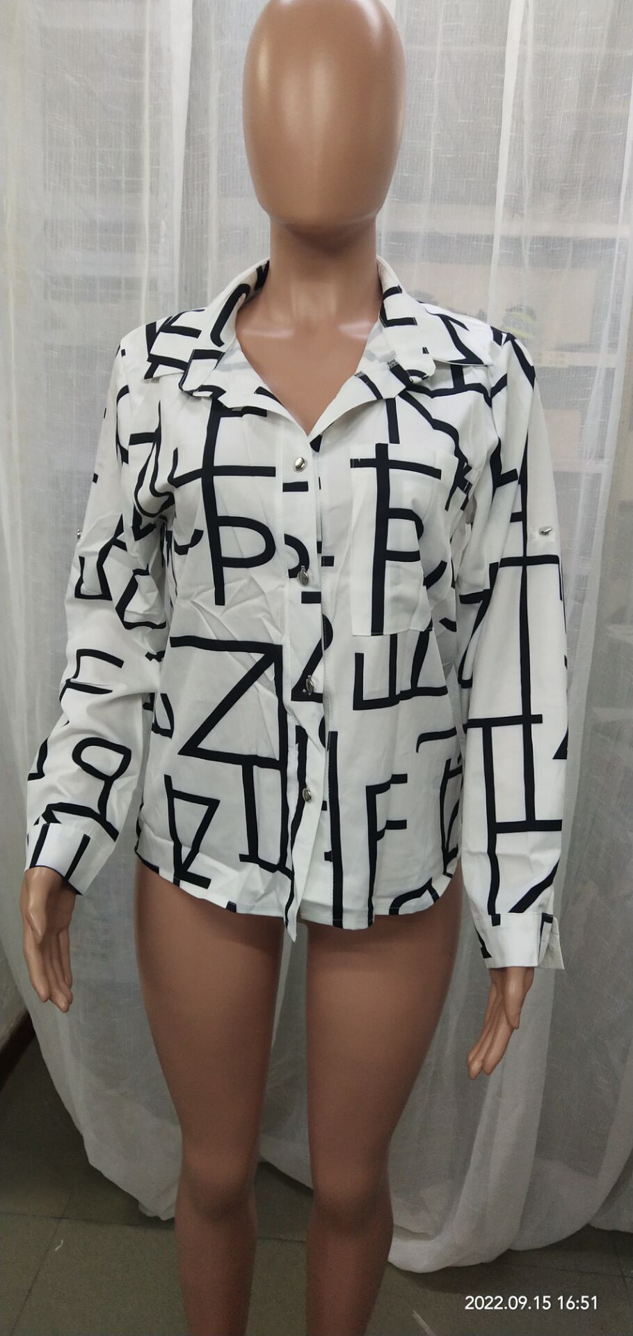 Women's Spring Autumn Tops Long Sleeve Shirts Printed Blouse Women 30