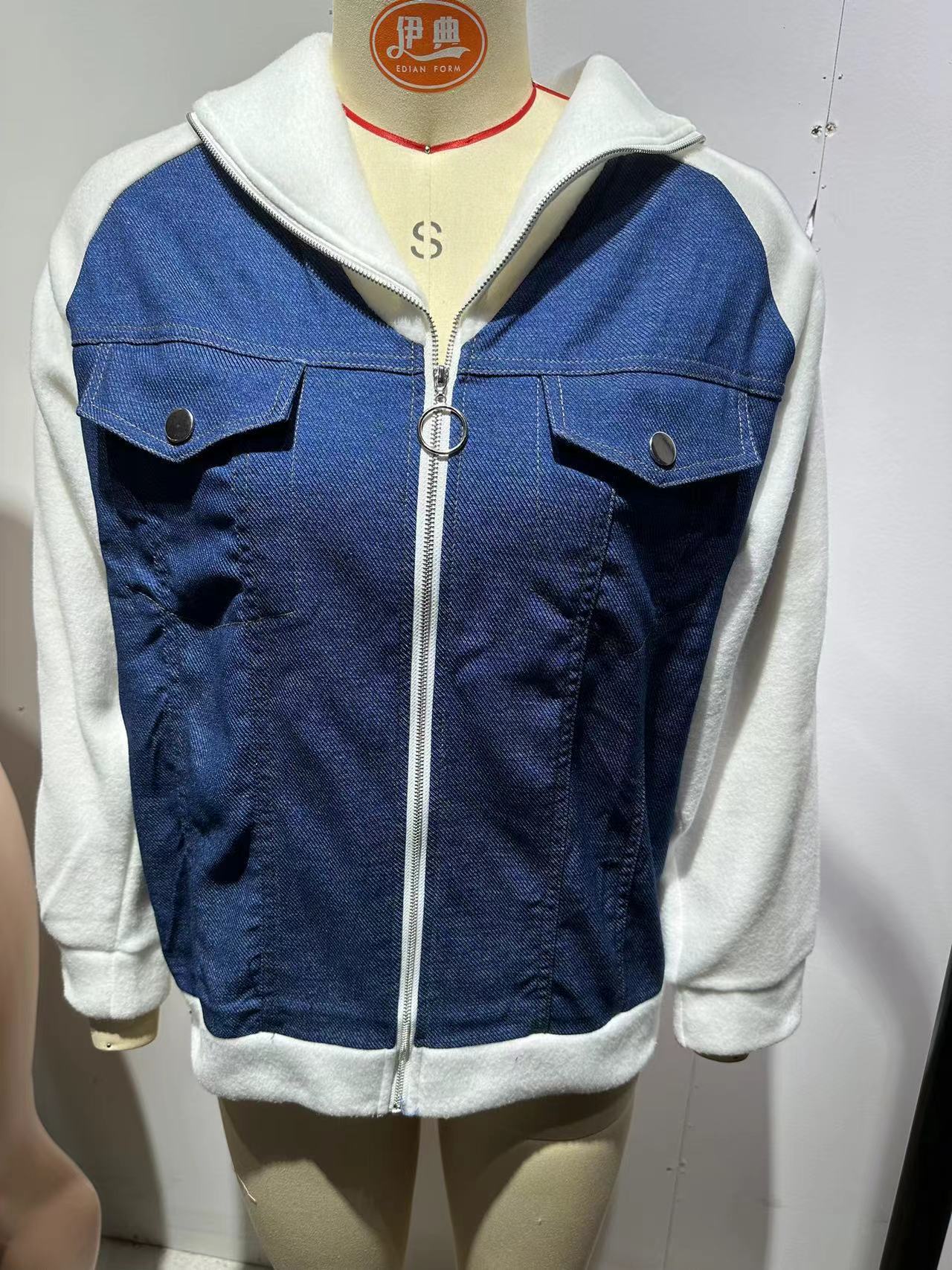 Women Casual Denim Patchwork Jacket 11