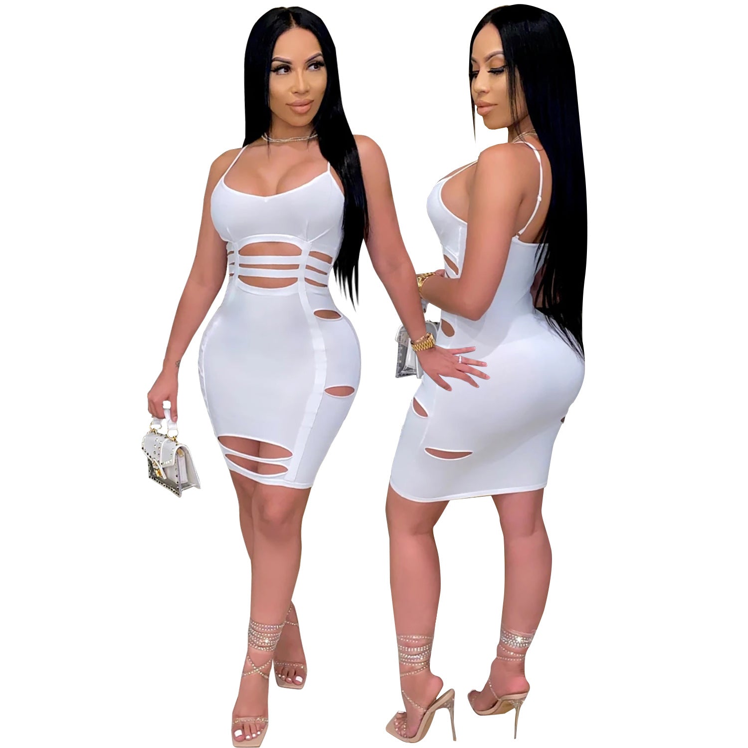 Women Cutout Halter Bodycon Dress 11
